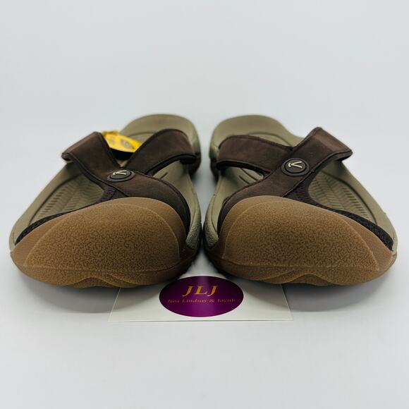 KEEN Men\'s Waimea TG Java Leather Toe Bumper Flip-Flop Sandals 1029128 Size 13 main image 11